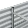 Garden Raised Bed 94.5"x31.5"x17.3" Galvanized Steel Silver - Silver
