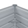Garden Raised Bed Galvanized Steel 50.8"x50.8"x31.3" Gray - Grey