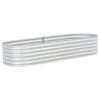Garden Raised Bed 94.5"x31.5"x17.3" Galvanized Steel Silver - Silver
