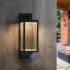 Inowel Motion Sensor Outdoor Wall Light Integrated LED Porch Light with Clear Glass Shade 22529 - Grey