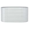 Garden Raised Bed 63"x31.5"x31.9" Galvanized Steel Silver - Silver