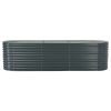 Garden Raised Bed 126"x31.5"x31.9" Galvanized Steel Gray - Grey