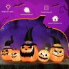 Happy Halloween Inflatable Spoof Ghost Yard Decoration With LED Lights - Orange - 8 FT