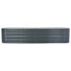 Garden Raised Bed 157.5"x31.5"x31.9" Galvanized Steel Gray - Grey
