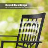 Outdoor Swivel Chairs Set of 2 Patio Metal Dining Rocker Chair with Cushion Surports 300 lbs for Garden Backyard Poolside,Black(2pcs Black-Classical)