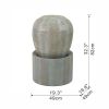 32"Tall Cement Urn Fountain Gray Green Tranquility Lawn Water Feature for Backyard or Garden - as Pic