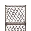 Trellis Raised Bed with 1 Pot 11.8"x11.8"x42.1" Poly Rattan Brown - Brown