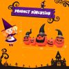 Happy Halloween Inflatable Spoof Ghost Yard Decoration With LED Lights - Orange - 8 FT