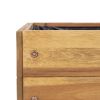 Raised Garden Planter 19.7"x15.7"x17.7" Solid Acacia Wood - Brown