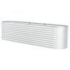 Garden Raised Bed 126"x31.5"x31.9" Galvanized Steel Silver - Silver