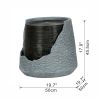 18"Tall indoor & outdoor Broken Urn Polyresin Fountain Chic Dynamic Modern design with Light for Lawn or Garden - as Pic