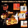 Happy Halloween Inflatable Spoof Ghost Yard Decoration With LED Lights - White & Pumpkin - 7.5 FT