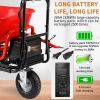 RedRock Wheelbarrow Utility Cart Electric Powered Cart 48V28Ah; 500W ; Capacity 500lbs (230kg) ; Material Debris Hauler ; 1000lbs Towing - as Pic