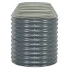 Garden Raised Bed 126"x31.5"x31.9" Galvanized Steel Gray - Grey
