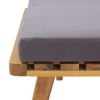 Patio Chair with Cushions Solid Acacia Wood - Brown