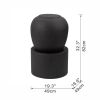 32"Tall Cement Urn Fountain Black Tranquility Lawn Water Feature for Backyard or Garden - as Pic