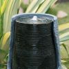26" High Outdoor Water Fountain with Light Modern Chic Design Polyresin Water Feature with Light for Garden - as Pic