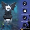 Happy Halloween Inflatable Spoof Ghost Yard Decoration With LED Lights - Grey - 8.2 FT