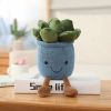 9inch Creative Succulent Plant Decoration; For Garden Green Lovers Cute Succulent Sleep Seat Cushion Home Decoration - White - 9inch