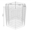 Hexagonal Gabion Raised Bed 39.4"x35.4"x39.4" - Silver