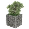 Gabion Raised Bed Galvanized Steel 19.7"x19.7"x19.7" - Silver
