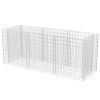 Gabion Raised Bed Steel 106.3"x35.4"x39.4" - Silver
