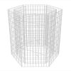 Hexagonal Gabion Raised Bed 39.4"x35.4"x39.4" - Silver