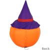Garden Lawn Pumpkin Head Skeleton Man Inflatable Halloween Decoration - Orange - 49 in