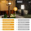 Outdoor Pathway LED Lights Lantern 23.6 IN IP44 Waterproof Garden Modern Landscape Lighting - DARK GREY 600