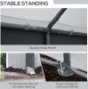 8' L x 6' W x 7' H Outdoor Walk-In Tunnel Greenhouse with Roll-up Windows;  2 Zippered Doors;  & Weather Cover - white
