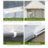 10' L x 7' W x 7' H Outdoor Walk-In Tunnel Greenhouse Garden Warm Hot House with Roll Up Windows;  Zippered Door;  & Weather Cover - white