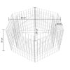 Hexagonal Gabion Raised Bed 39.4"x35.4"x19.7" - Silver