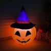 Garden Lawn Pumpkin Head Skeleton Man Inflatable Halloween Decoration - Orange - 49 in