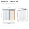 Metal garden sheds 5ftx4ft outdoor storage sheds white+yellow - as Pic