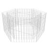 Hexagonal Gabion Raised Bed 39.4"x35.4"x19.7" - Silver