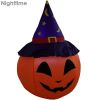 Garden Lawn Pumpkin Head Skeleton Man Inflatable Halloween Decoration - Orange - 49 in