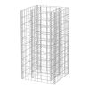 Gabion Raised Bed Steel 19.7"x19.7"x39.4" - Silver