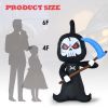 6 Feet Halloween Inflatable Decorations with Built-in LED Lights - as show