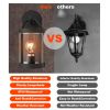 Inowel Lights Wall Light Outdoor Lantern E26 Bulb (Not Include) Wall Mount Hang Lamp Wall Sconce Lighting 32335 - Black