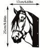 1PC Peeping Horse Outdoor Wall Decor; Iron Metal Farm Animal Silhouette Outdoor Garden Fence Ornament; For Farm Fance Yard Decor - Black
