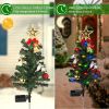4Packs Solar Christmas Tree Lights Xmas Garden Decorations Tree Stake Lamp with Constant and Flashing Mode - Tree Light