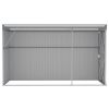Wall-mounted Garden Shed Gray 46.5"x113.4"x70.1" Galvanized Steel - Gray