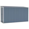Wall-mounted Garden Shed Gray 46.5"x113.4"x70.1" Galvanized Steel - Gray