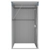 Wall-mounted Garden Shed Gray 46.5"x39.4"x70.1" Galvanized Steel - Gray