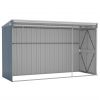 Wall-mounted Garden Shed Gray 46.5"x113.4"x70.1" Galvanized Steel - Gray