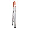 330 lbs Load Capacity  Folding Platform Stool Non-slip 3 Step Aluminum Ladder XH - Orange & Silver