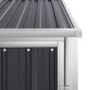 Garden Tool Shed Anthracite 34.6"x35"x63.4" Galvanized Steel - Anthracite