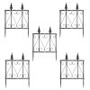 Garden fence; rust-proof metal wire fence; outdoor landscape decoration edge; black folding iron wire fence; flower bed animal dog fence - as Pic