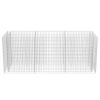 Gabion Raised Bed Steel 106.3"x35.4"x39.4" - Silver