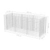 Gabion Raised Bed Steel 106.3"x35.4"x39.4" - Silver